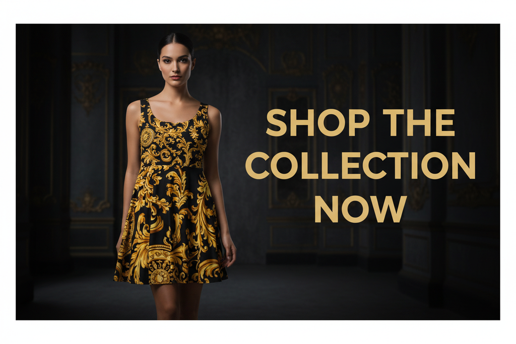 Shop the Collection Now - Baroque Gold Scroll