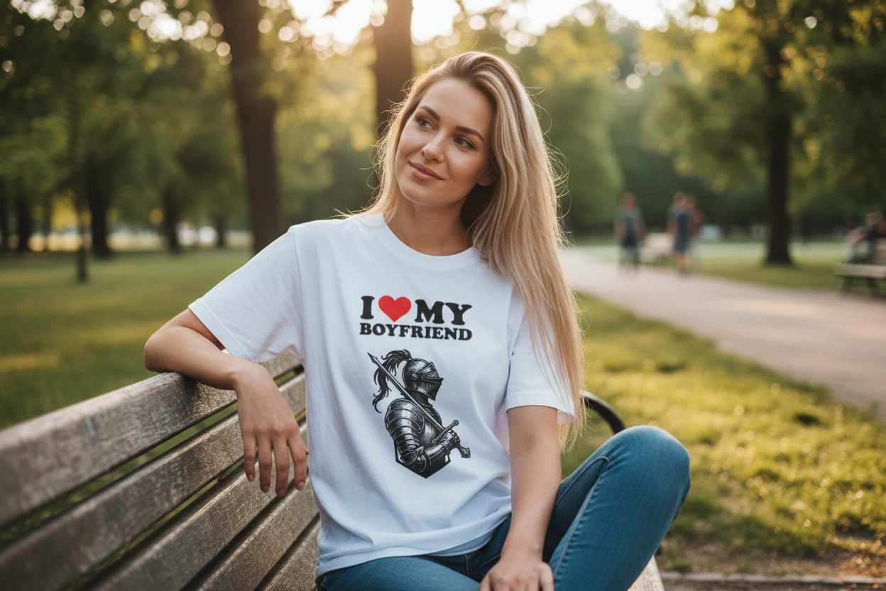 Sitting casually outdoors with afternoon lighting