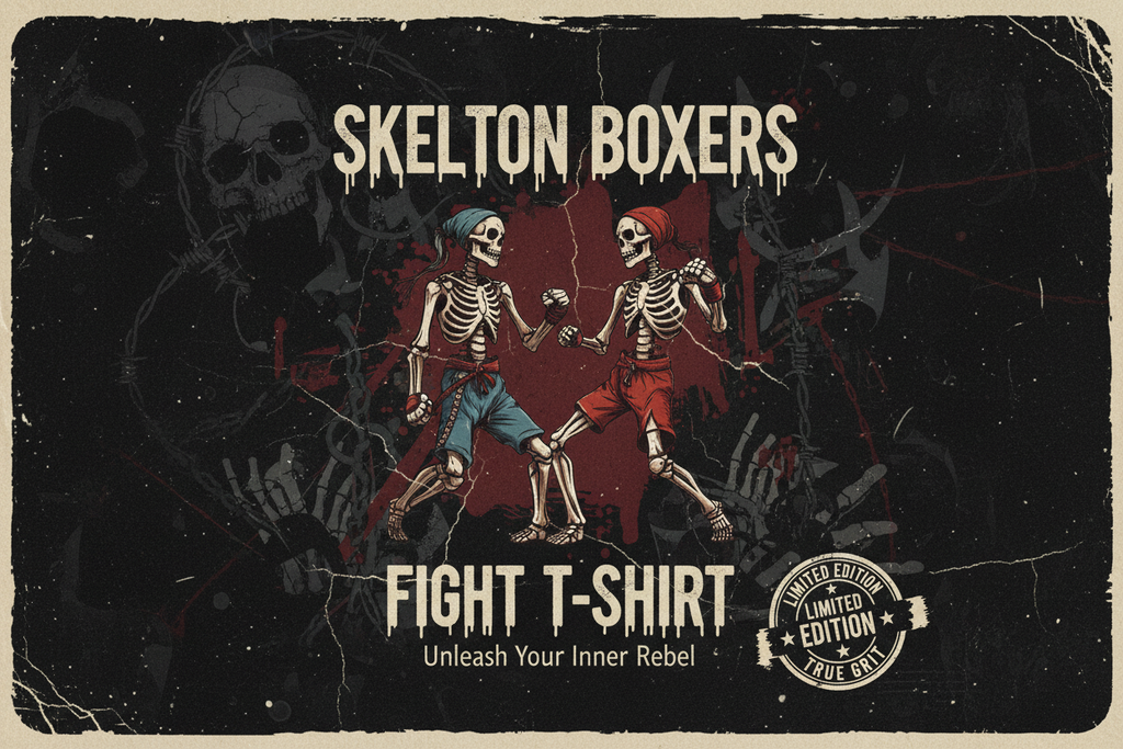 Skeleton Boxers Fight Banner with Your Art