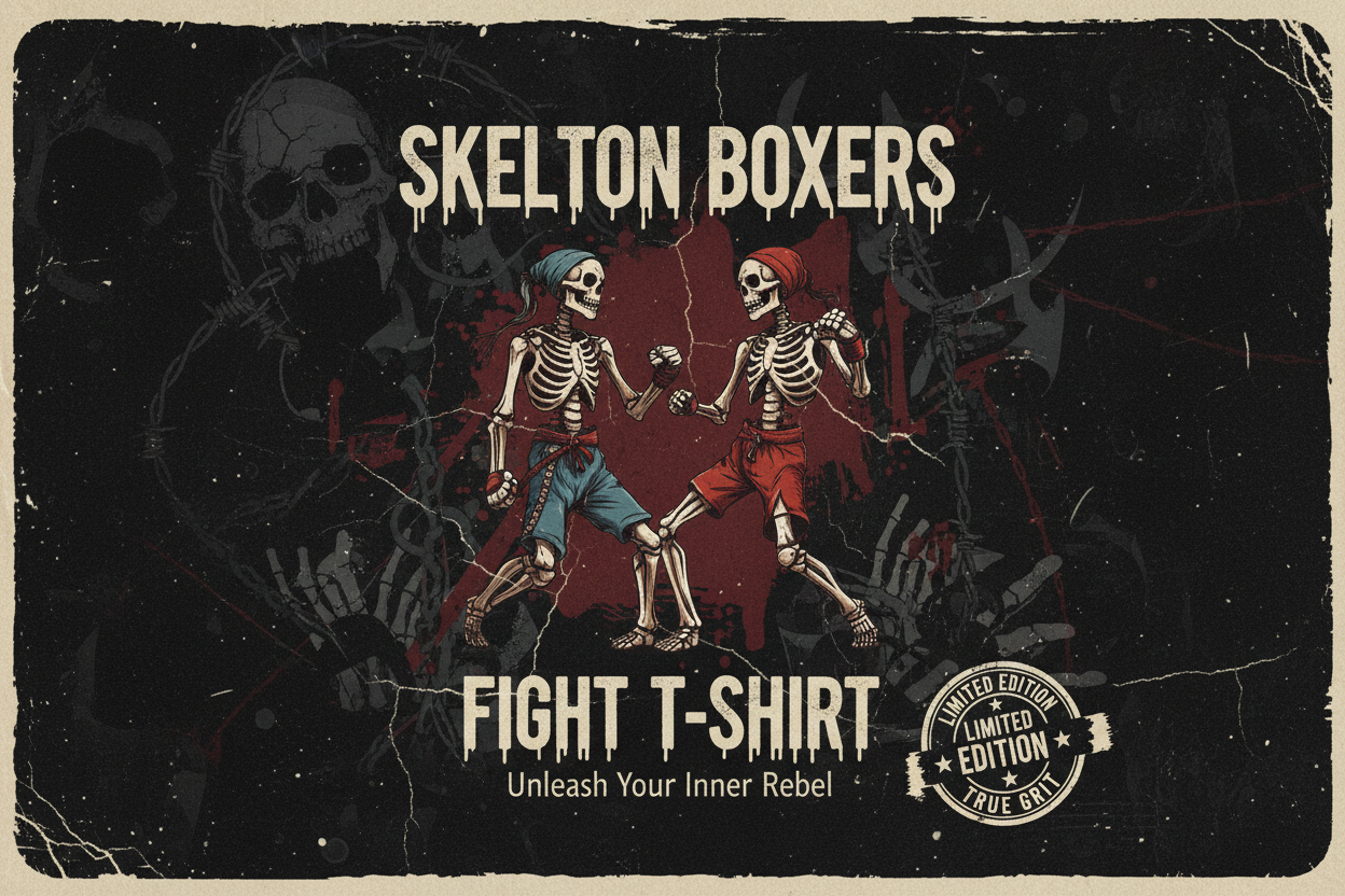 Skeleton Boxers Fight Banner with Your Art