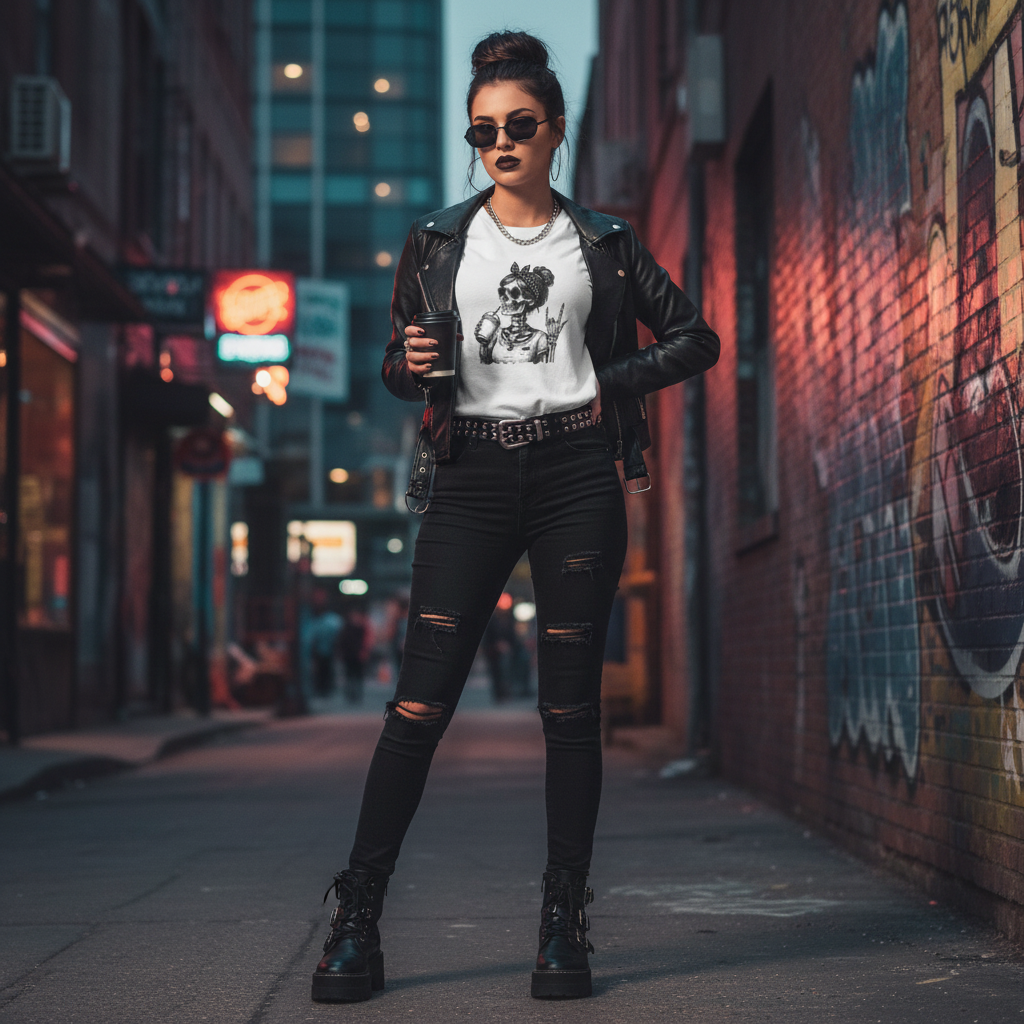 Skeleton Girl Baddie Mockup 1