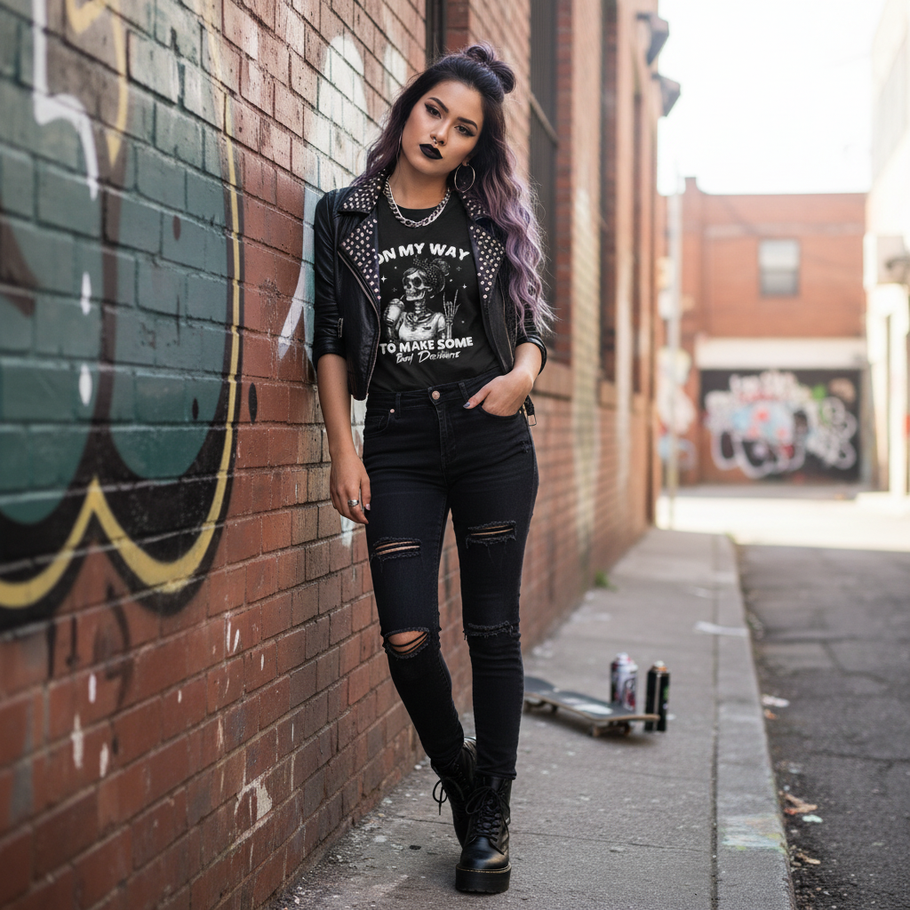 Skeleton Girl Baddie Mockup 2