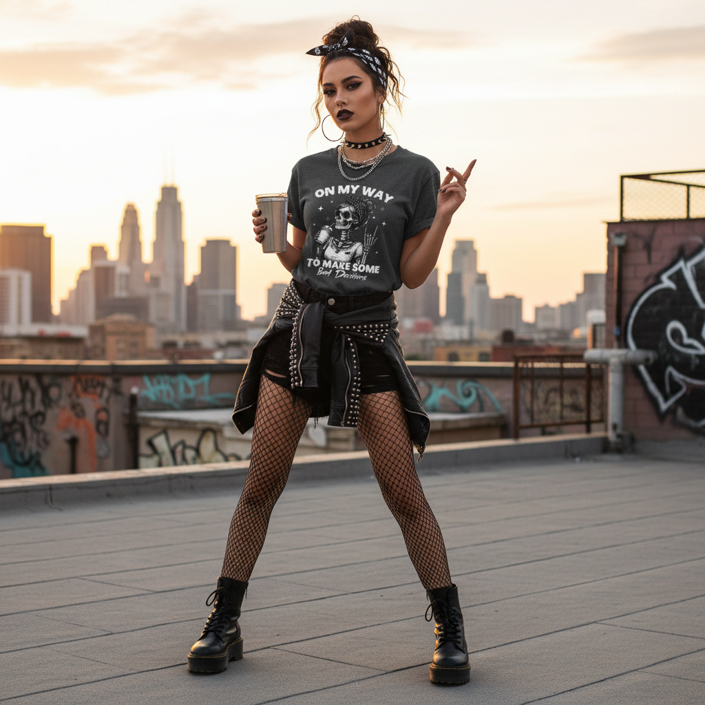 Skeleton Girl Baddie Mockup 4