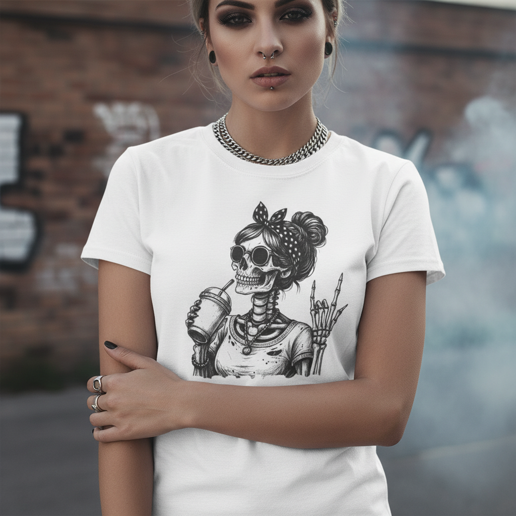 Skeleton Girl Close-Up Mockup 1