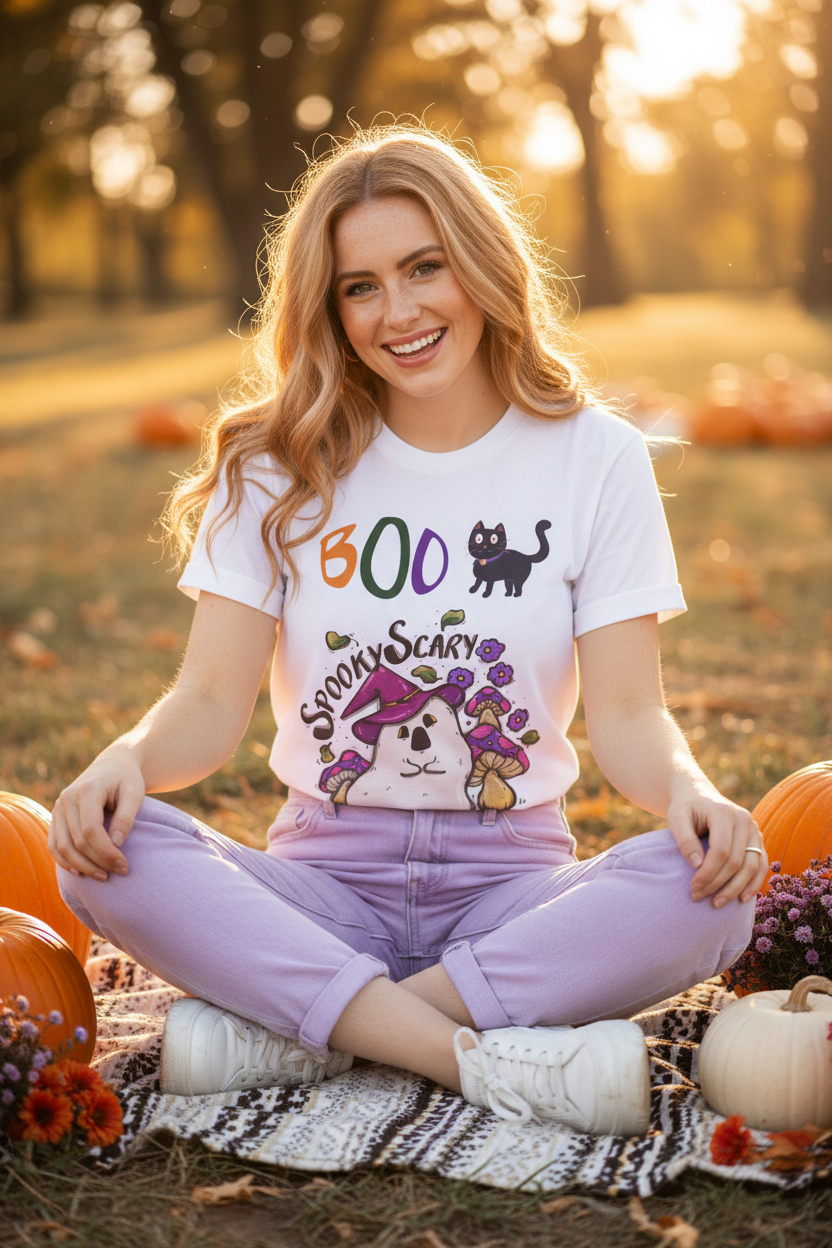 Spooky Scary Boo Kitty - Lifestyle Mockup