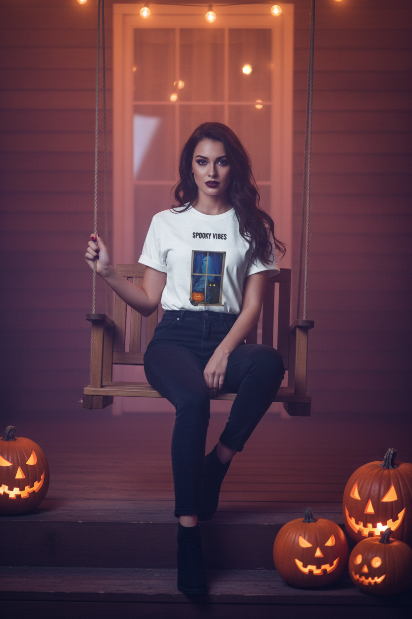 Spooky Vibes - Dark Porch Portrait