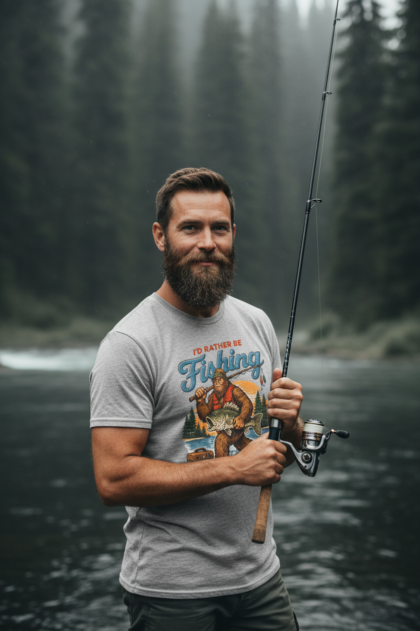 Sport Grey Fishing Mockup