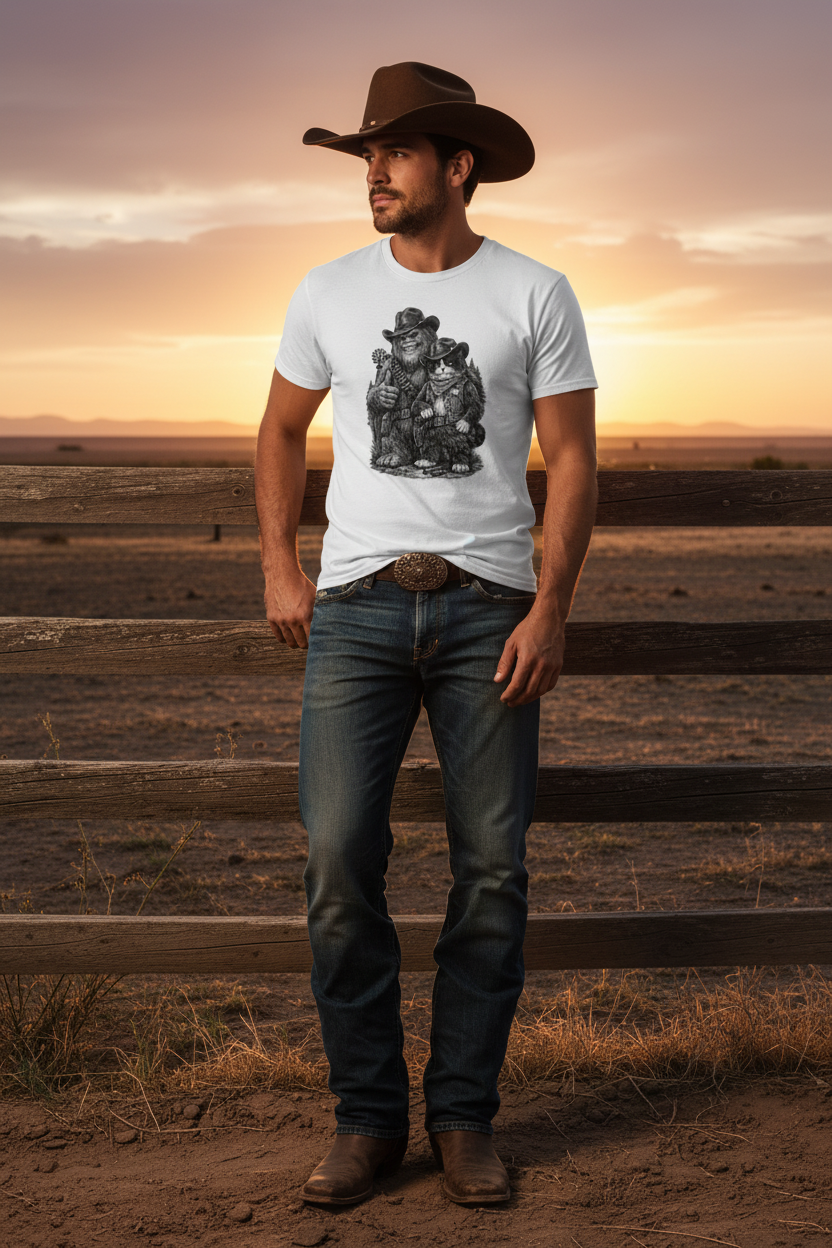 Squatch & Scratch – Cowboy Mockup