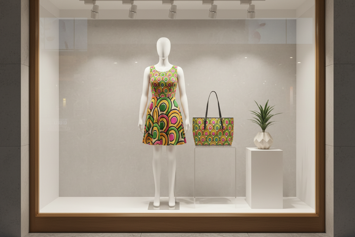 Storefront Display - Dress and Bag