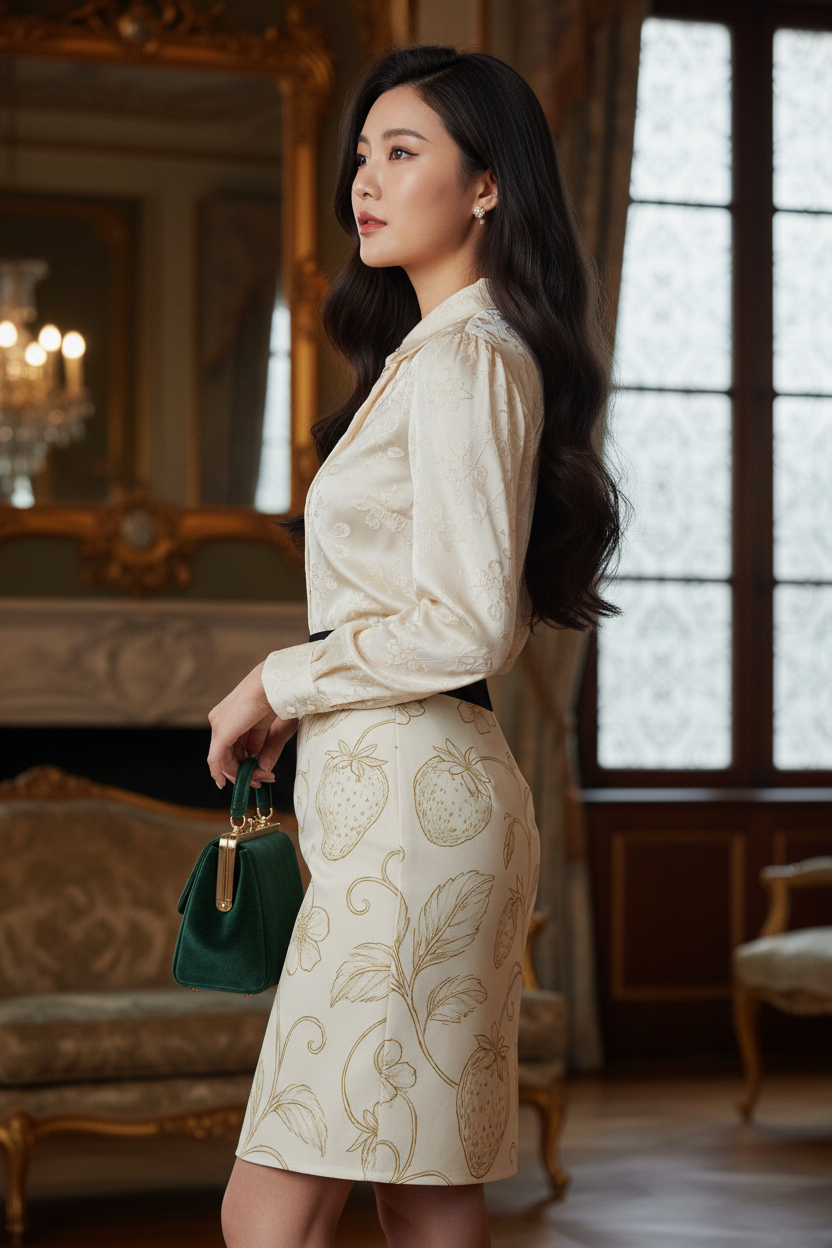 Strawberry Vine Skirt Side