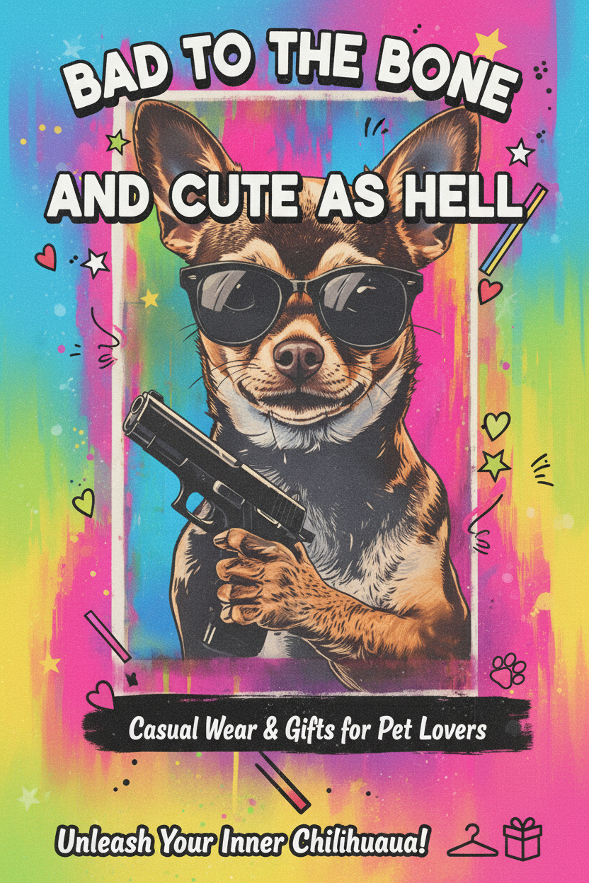 Stylish Chihuahua with Attitude Poster Ad