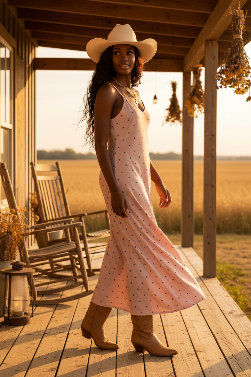 Sundown Slip Dress Farmhouse Porch