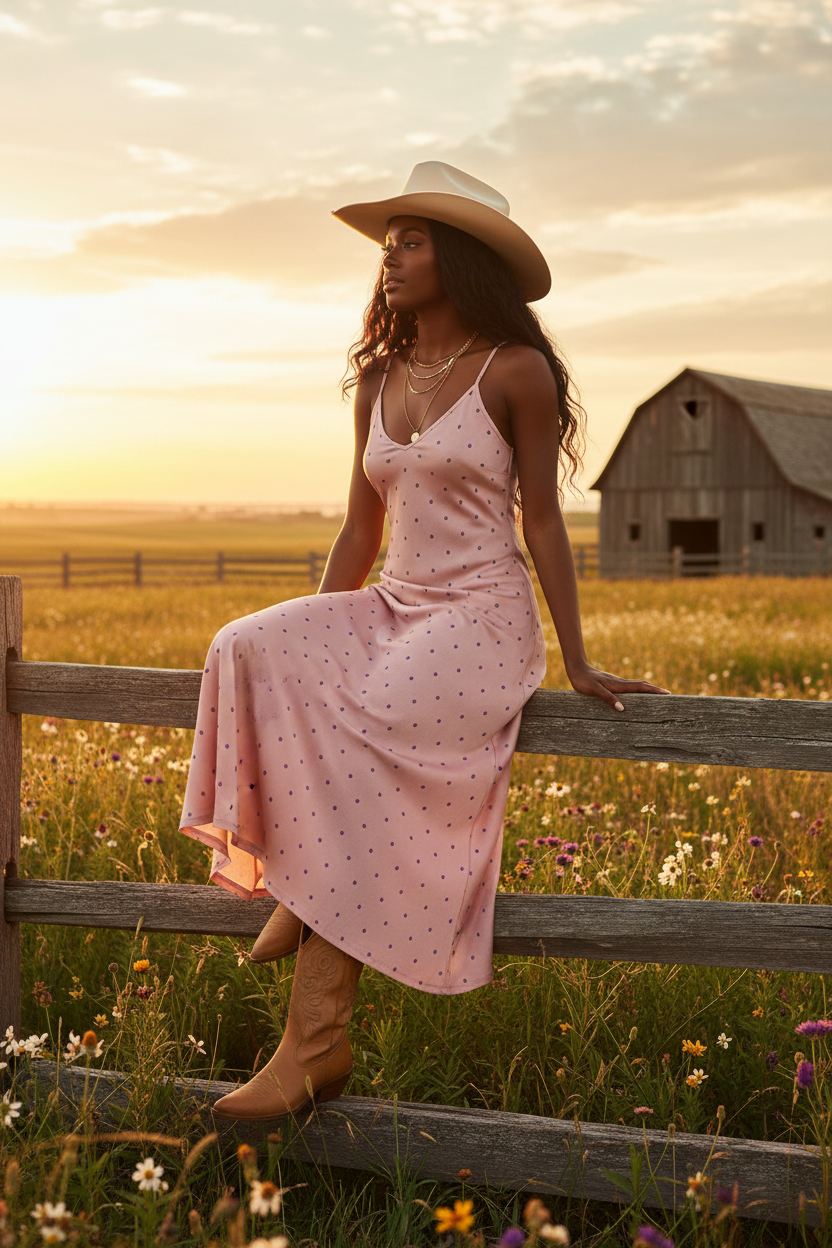 Sundown Slip Dress Fence Sit