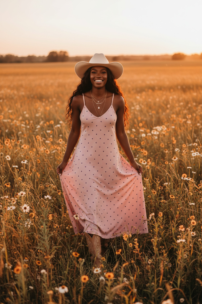 Sundown Slip Dress Wildflower Walk