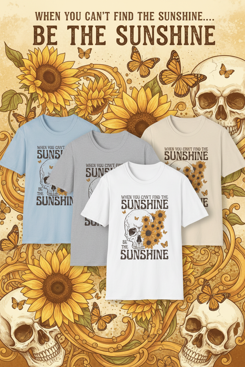 Sunflower Skull Tee — All Colors Poster Ad