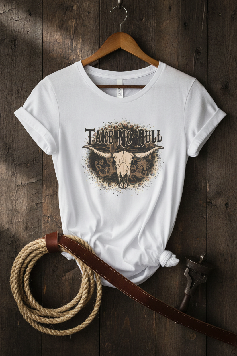 Take No Bull Tee Display