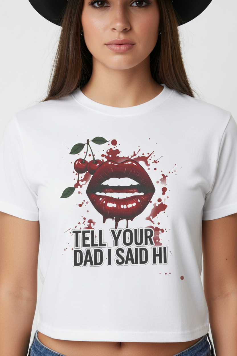 Tell Your Dad I Said Hi — Cowgirl Close-Up Studio Mockup