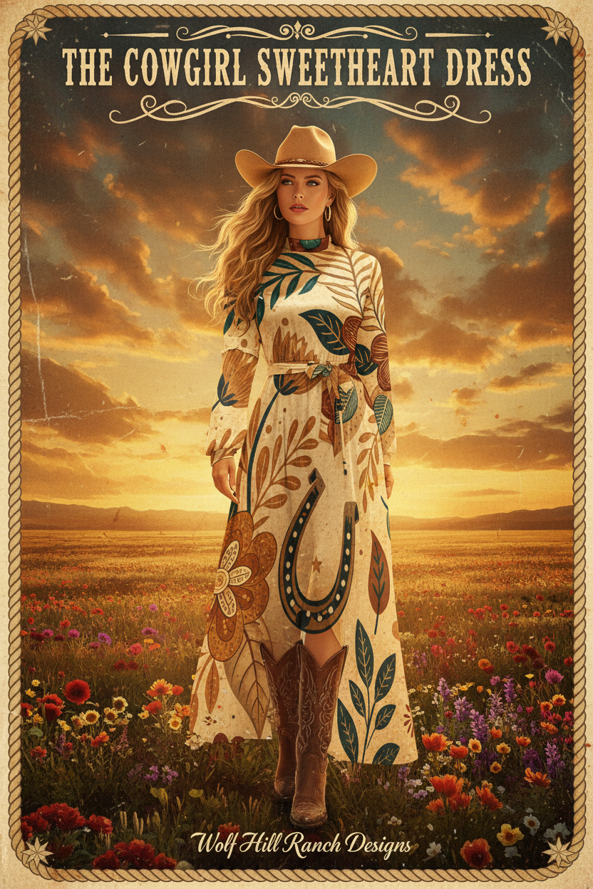 The Cowgirl Sweetheart Dress Western Poster