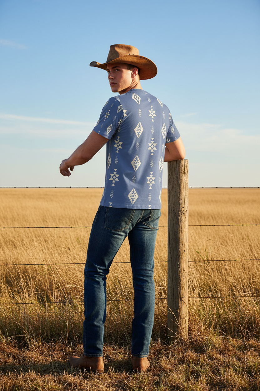 The Desperado Tee — Back Shot Over Shoulder