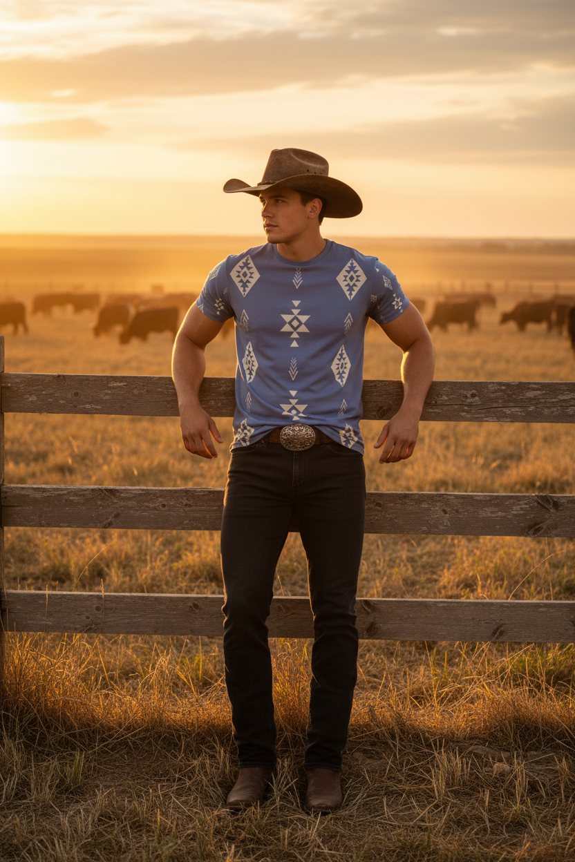 The Desperado Tee — Fence with Cattle