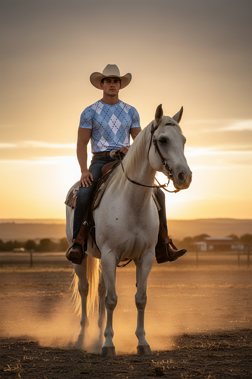 The Gentleman Rancher Tee — White Horse