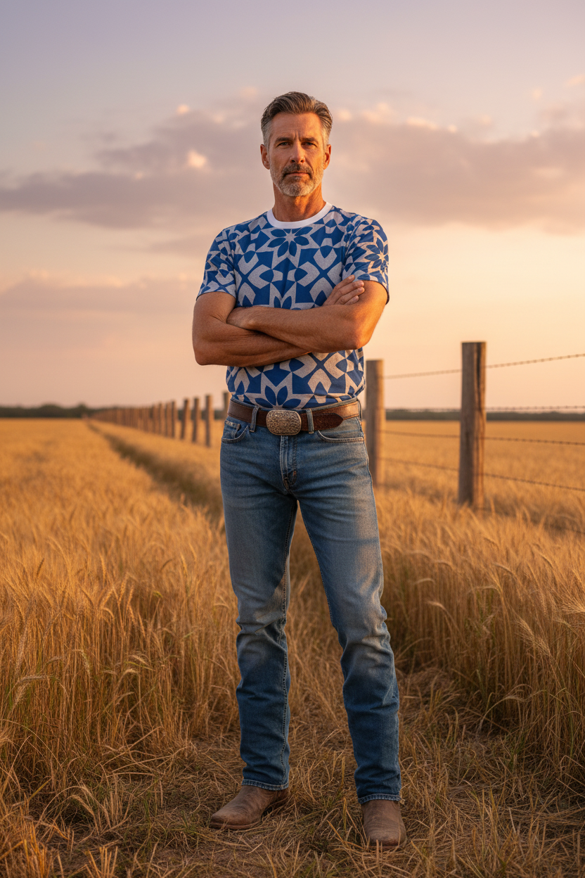 The Mosaic Ranch Tee — Rancher on the Farm
