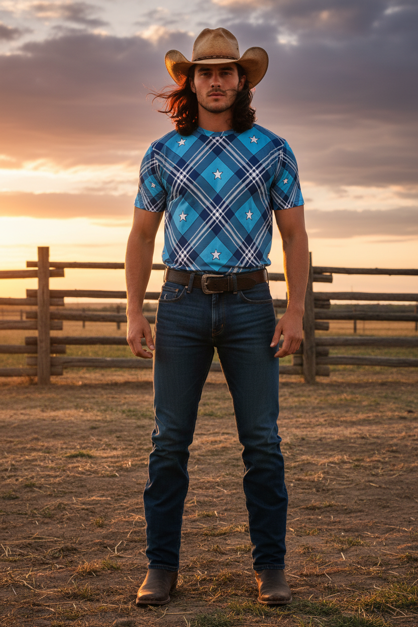 The Ranch Star Tee — Long Hair Cowboy