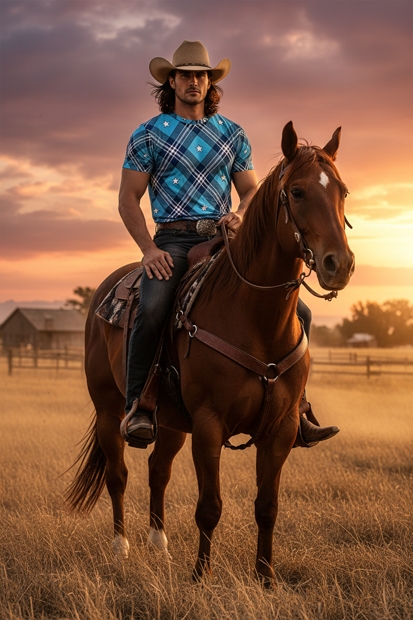 The Ranch Star Tee — On Horse