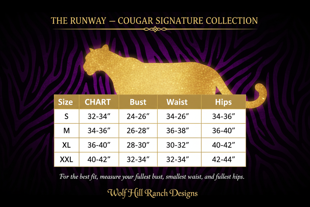 The Runway — Cougar Size Chart