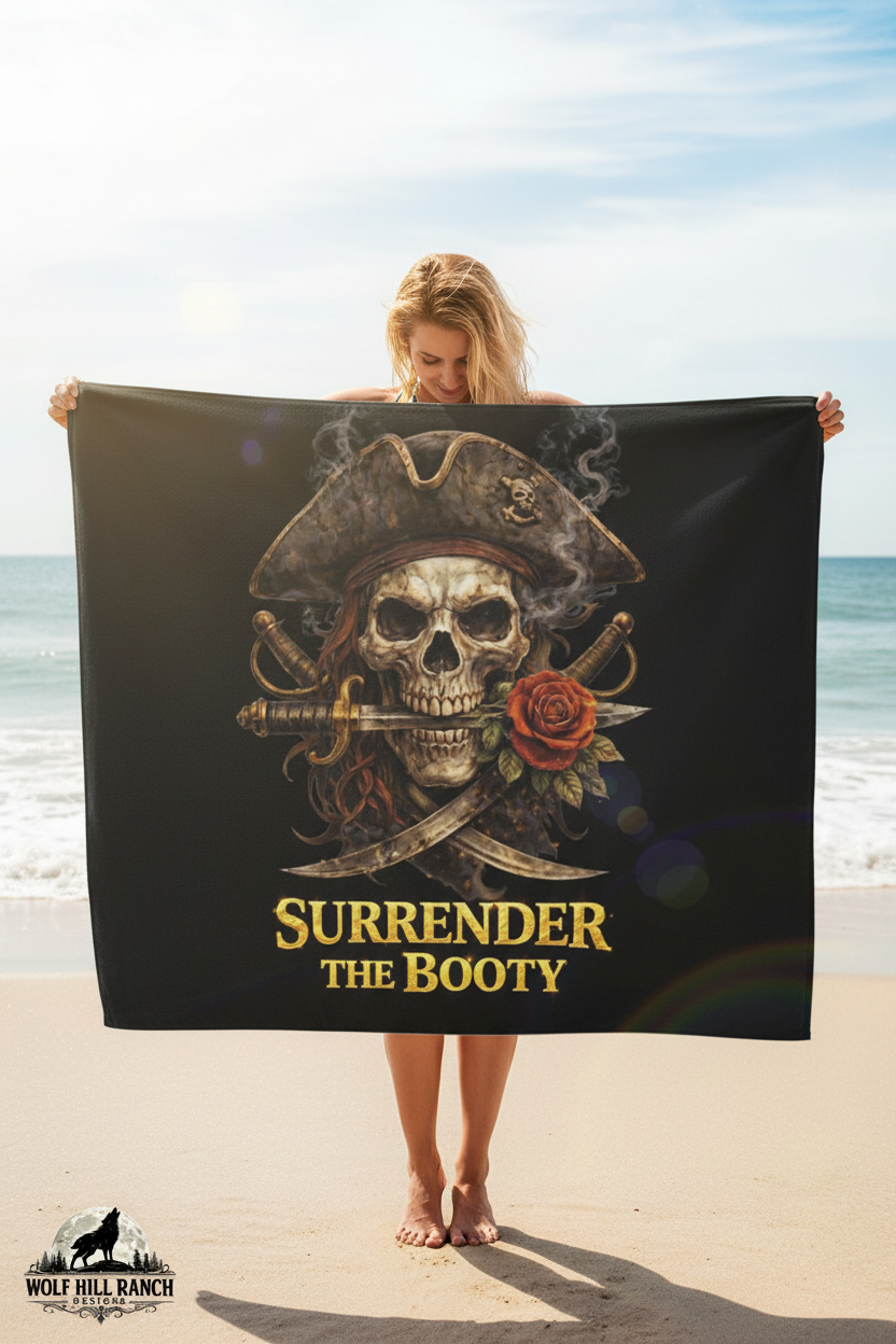 Towel Displayed with Both Hands - Logo Separate
