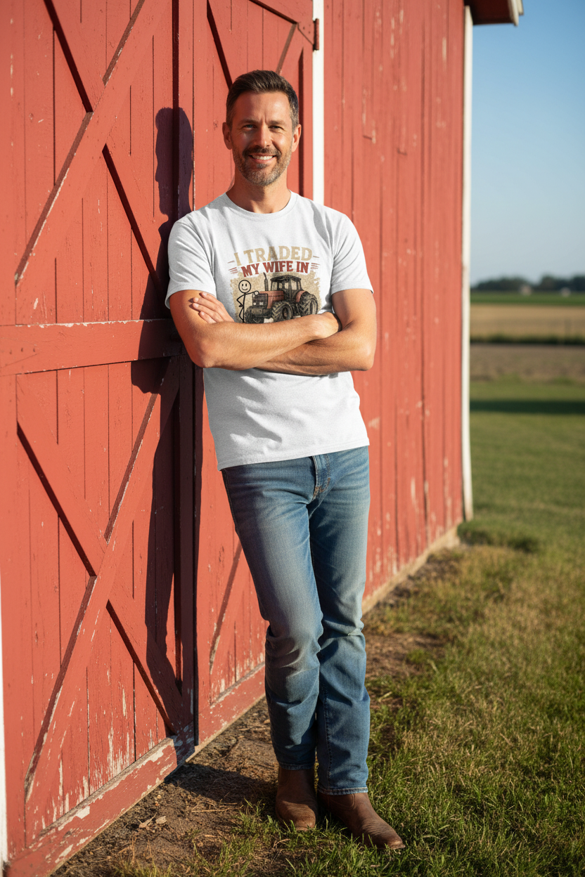 Tractor Wife Trade - White Tee Barn