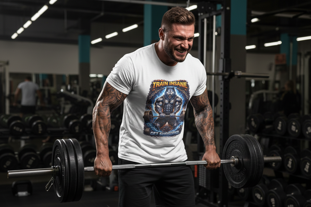 Train Insane Get Shredded - Badass Gym Ad