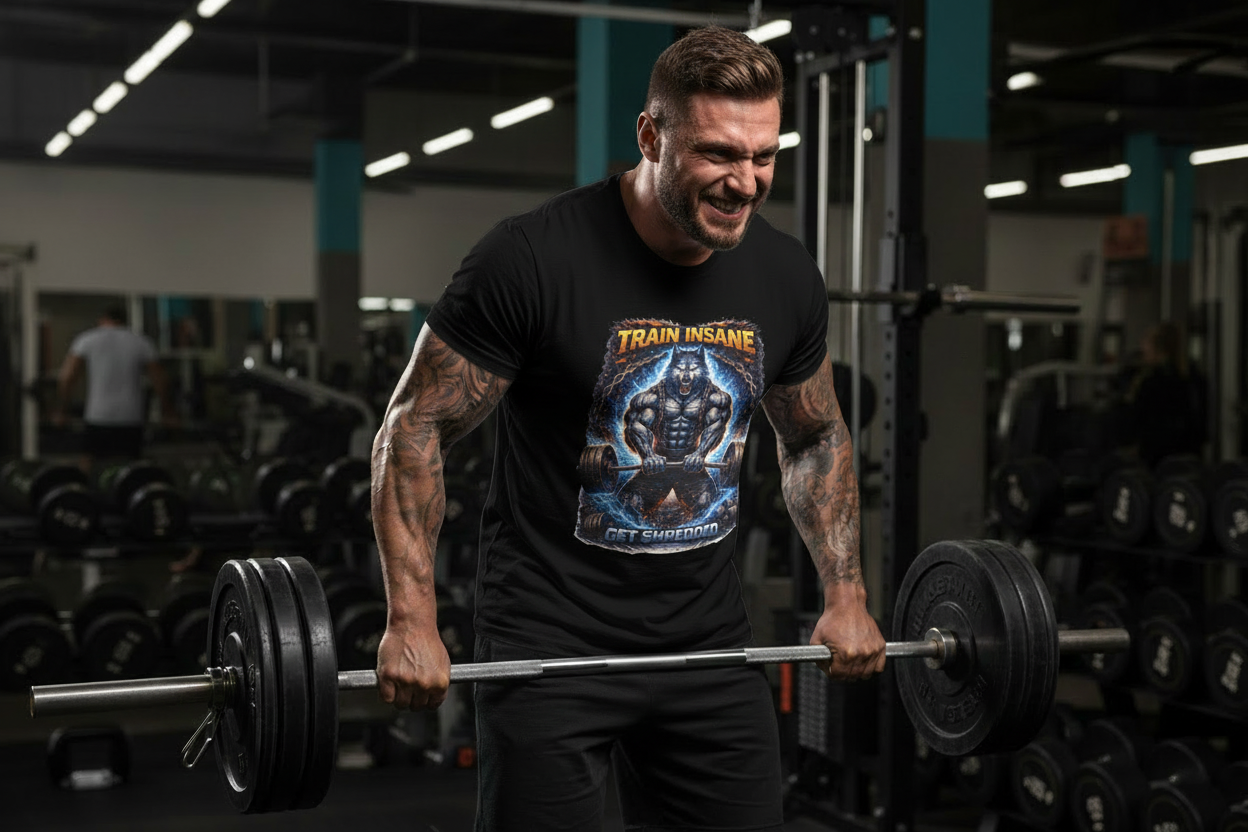 Train Insane Get Shredded - Gym Ad 2