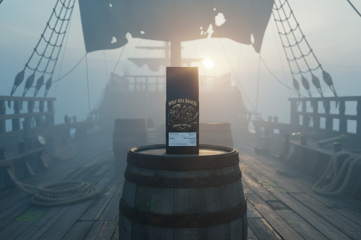 Trapper Peak Decaf Coffee - Pirate Ship Natural Morning Light