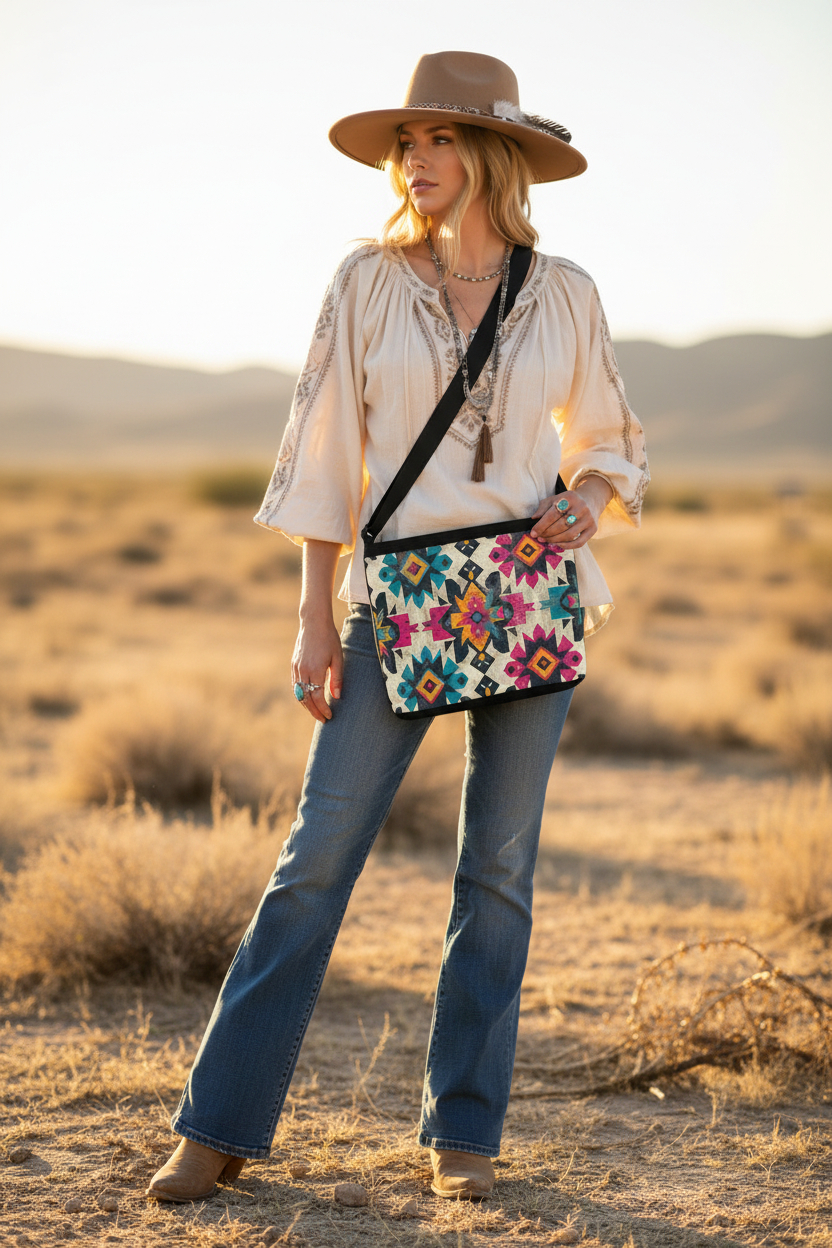 Tribal Burst Shoulder Bag - Crossbody Lifestyle