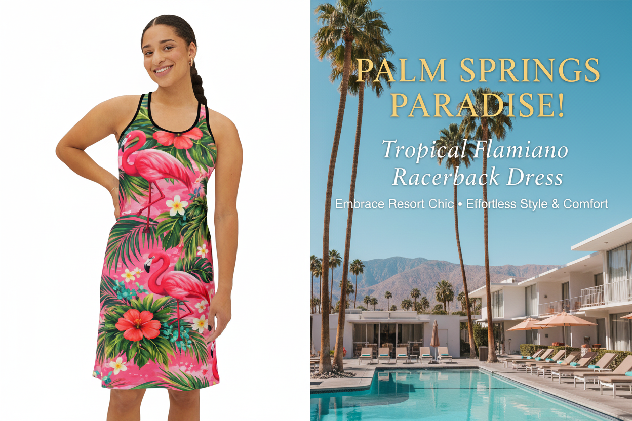 Tropical Flamingo Palm Springs Banner