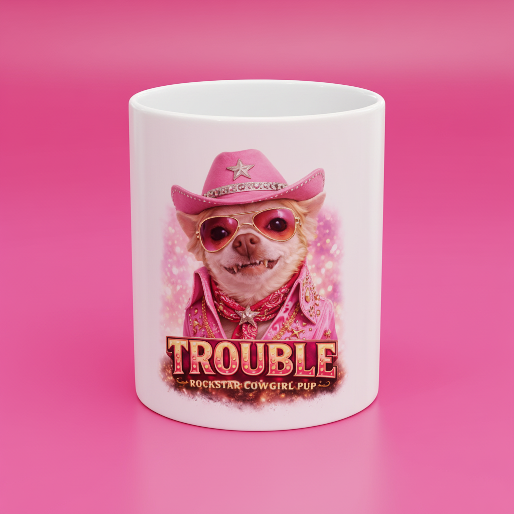 Trouble Mug Pink