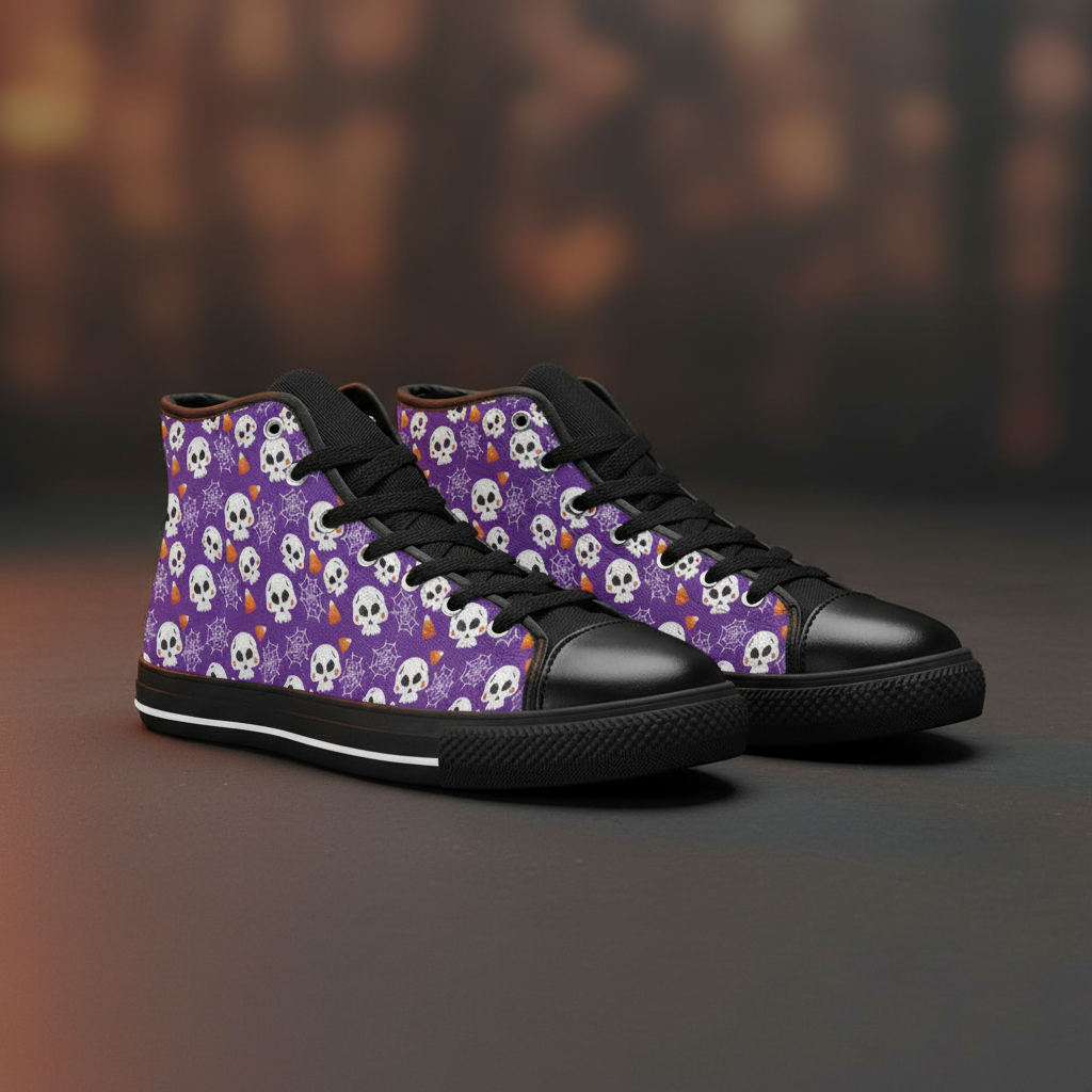Ultra-realistic Halloween high-top shoe mockup