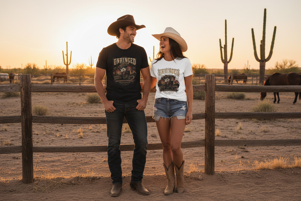 Unhinged Possum - Cowboy & Cowgirl on the Ranch