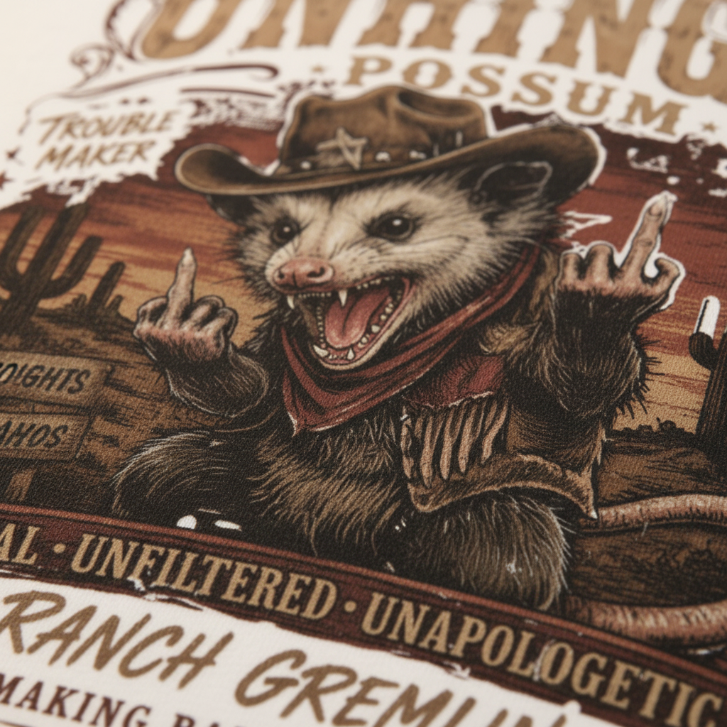 Unhinged Possum - Graphic Close Up