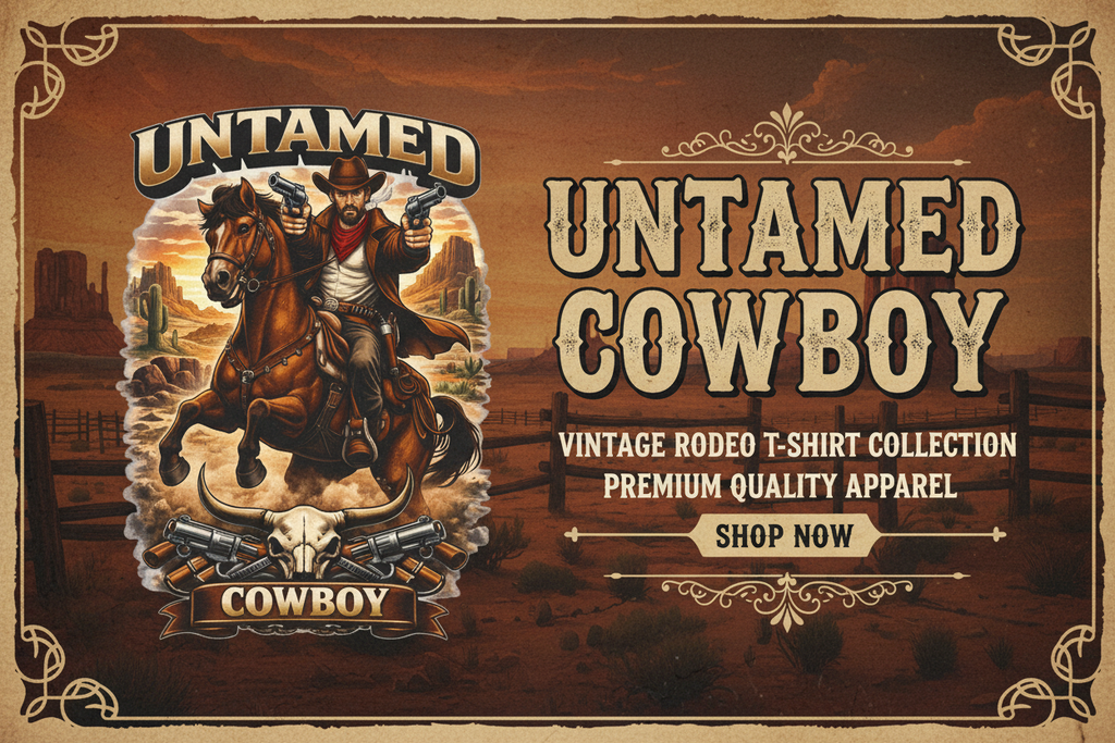 Untamed Cowboy Banner - Clean