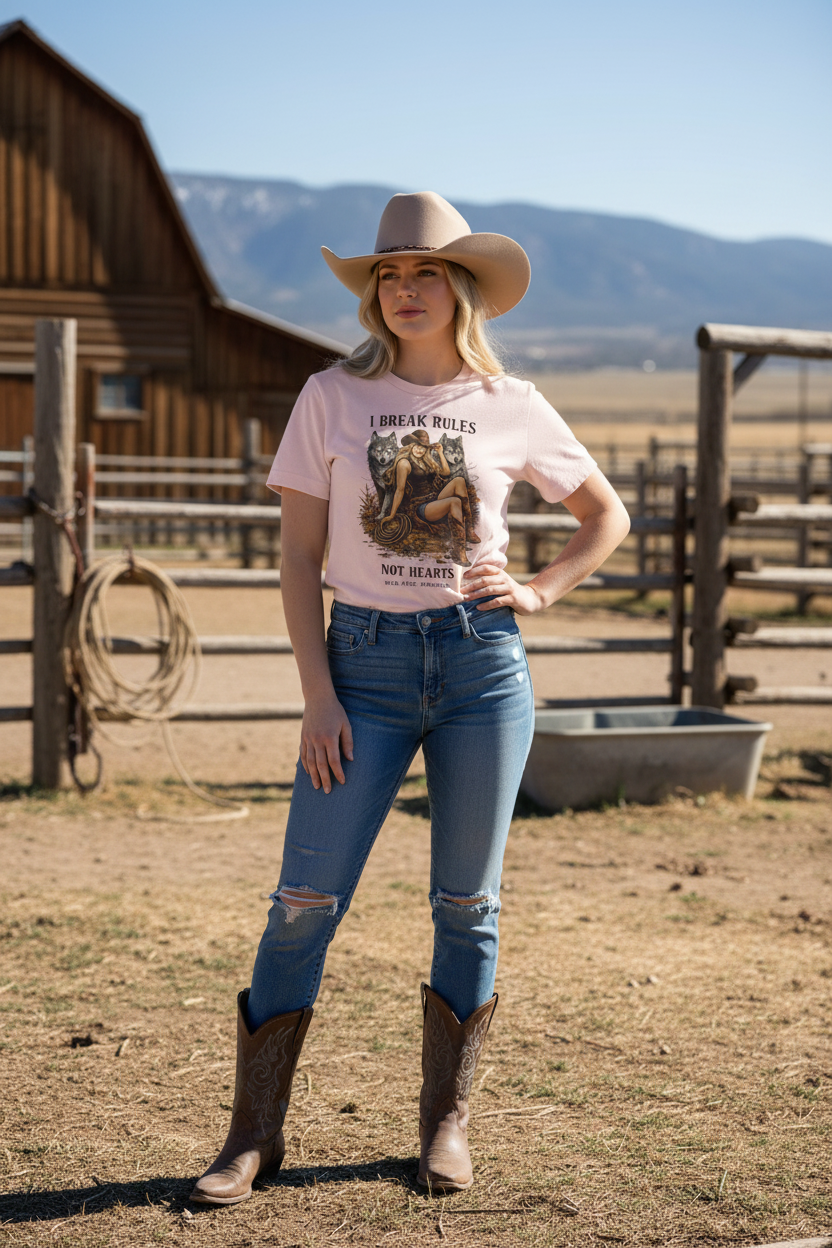 Vintage Cowgirl - Light Pink