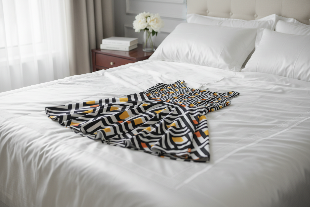 Vintage Elite Society Dress on Bed