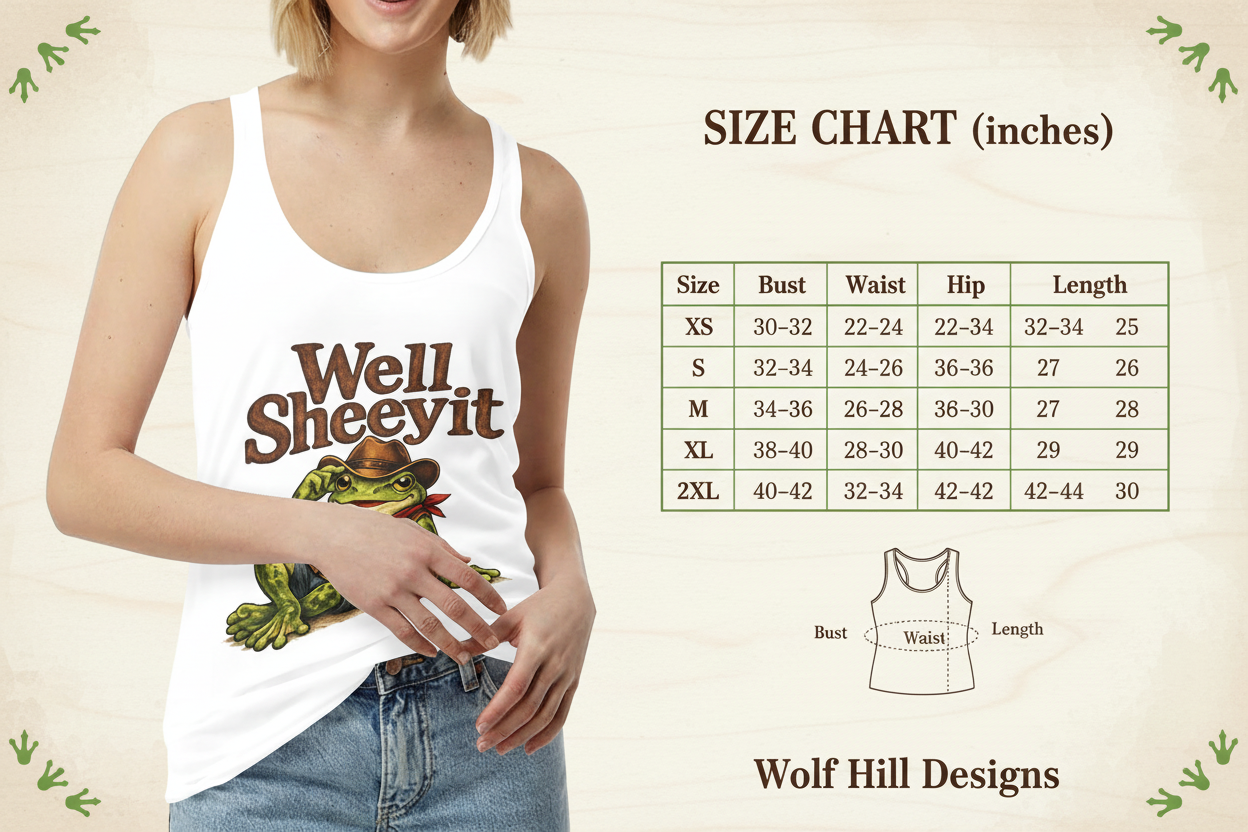 Well Sheeyit Tank - Size Chart