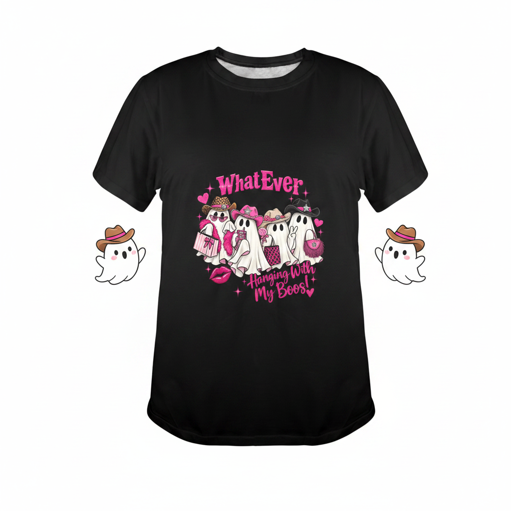 Whatever Hanging With My Boos - Ghost Side Mockup