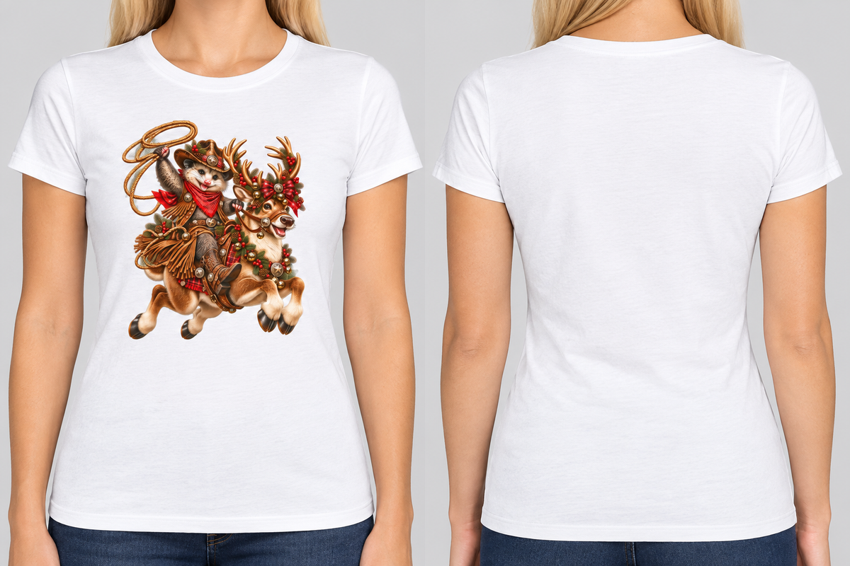 White tee front and back