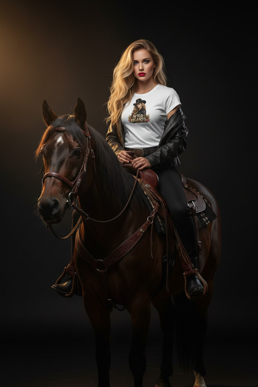 Wild Hearts - Realistic Woman on Horse