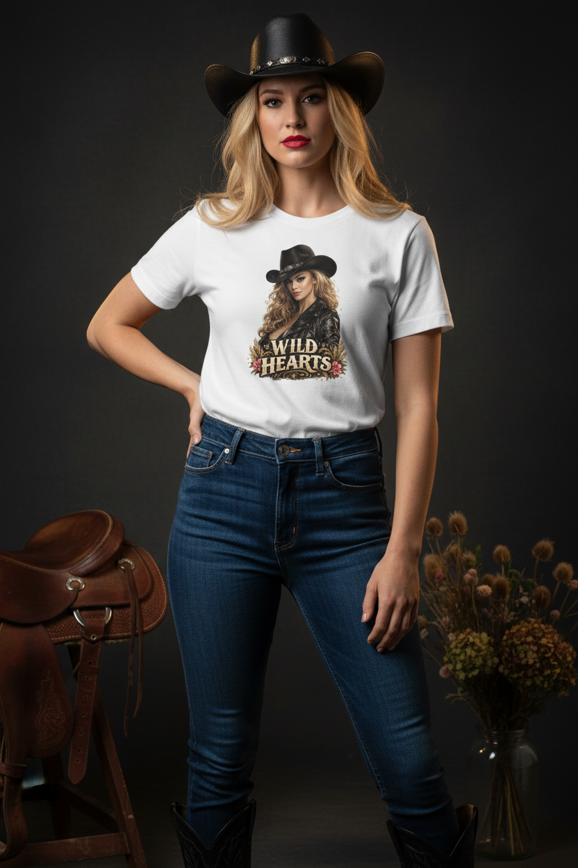 Wild Hearts - White Tee Studio
