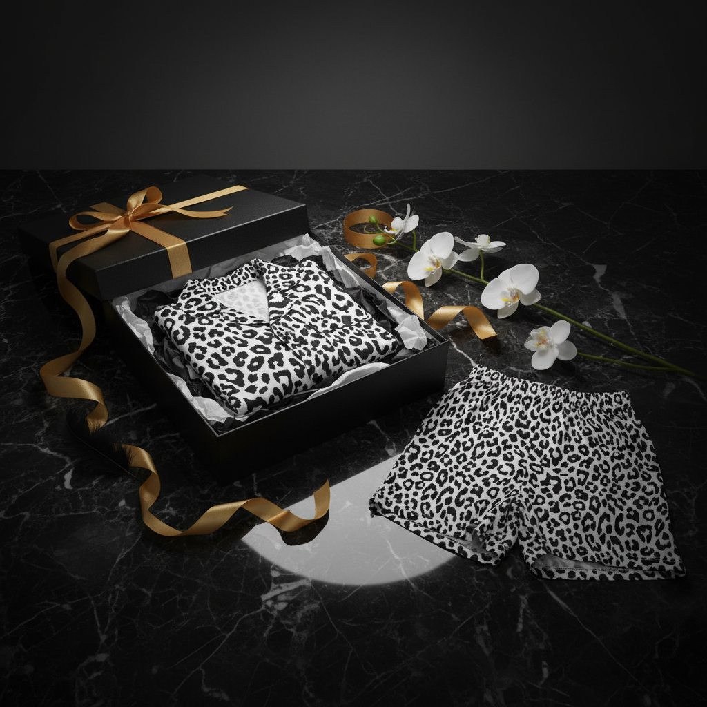 Wild Side Snow Leopard PJ Set — Gift Box