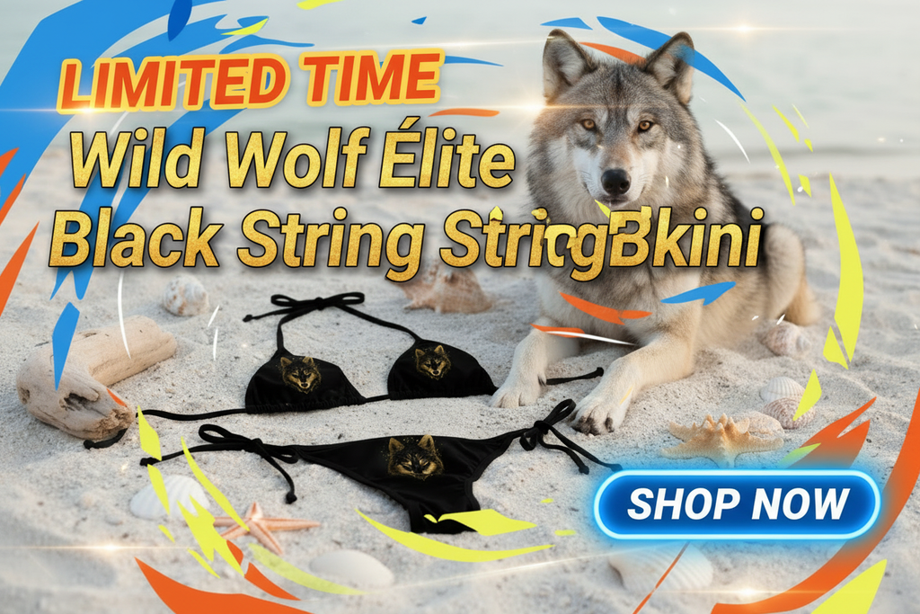 Wild Wolf Élite Black String Bikini Sales Banner